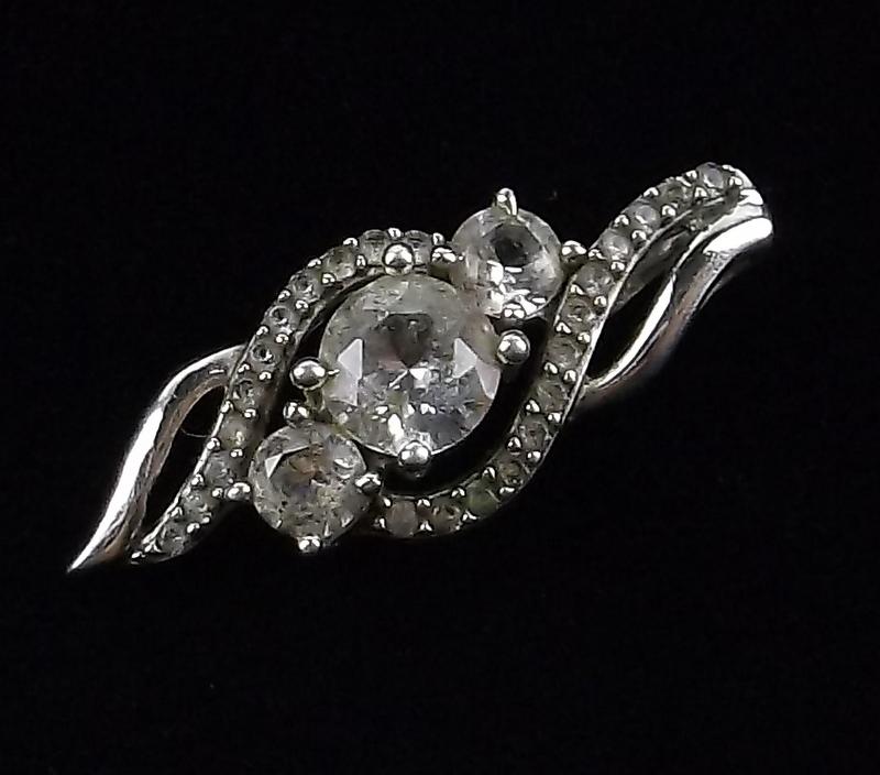 Mint Jane Seymour Sterling White Topaz Pendant (1 of 2)