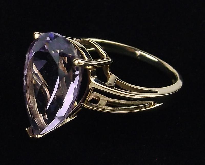 New Boxed 10kt Gold Amethyst Ring Size 5.25 (1 of 3)