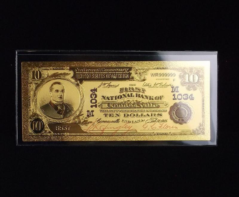 24kt Gold US $10 Ten Dollar Bill (1 of 3)