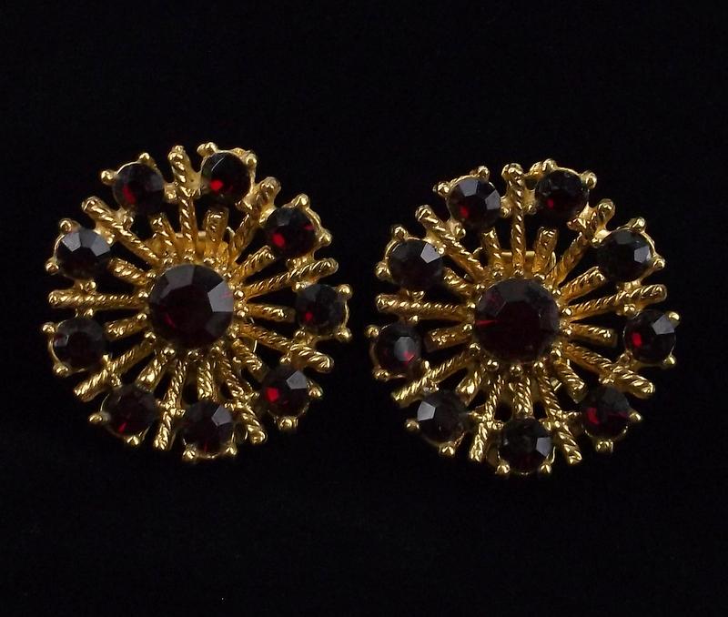 Big Mint Vintage 1950s Rhinestone Starburst Earrings (1 of 3)