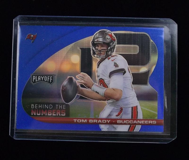 2021 Playoff Tom Brady Numbers Blue Prizm Card HOT (1 of 2)