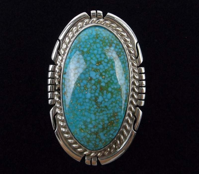 Navajo Dave Skeets Sterling Silver Turquoise Ring 7 (1 of 2)