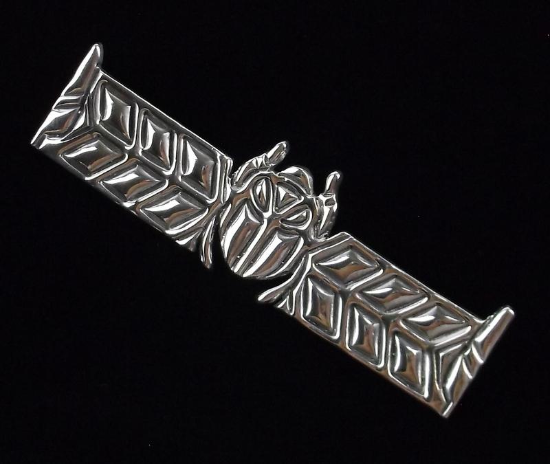 Rare Mint Egyptian Revival Sterling Scarab Beetle Brooch (1 of 3)