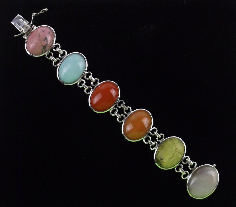 Mint Victoria Wieck Sterling Larimar Bracelet 7.5 Heavy (1 of 6)