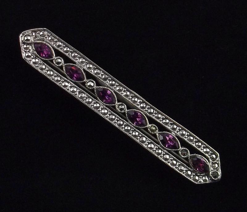 Mint Elegant Rhinestone Long Brooch (1 of 2)