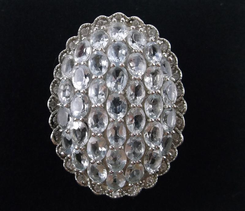 Mint BBJ Sterling Silver Aquamarine Ring Size 5.5 (1 of 3)