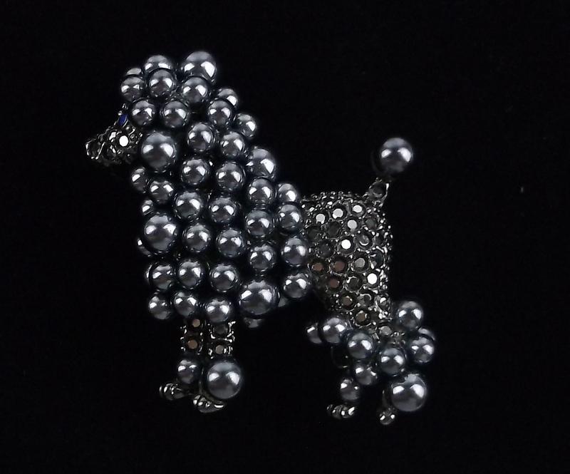 Mint Kenneth Jay Lane Vint Poodle Dog Brooch Rhinestone: Mint Condition, In Like New Condition, Perfect