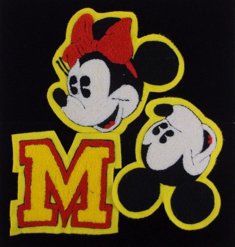 Mint Vintage Disney Mickey Mouse Varsity Patch Set (1 of 3)