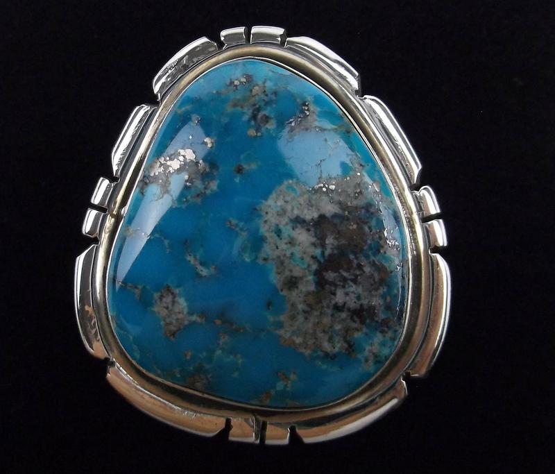 Navajo Merle House Sterling Blue Ridge Turq Ring 8 (1 of 3)