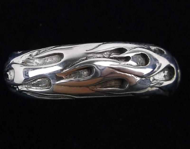 Mint Vint MOD Harley Davidson Sterling Flames Ring 7-8 (1 of 4)