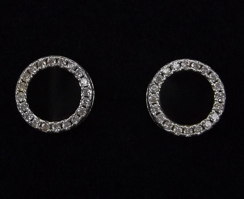 New Sterling Silver Onyx Stud Earrings (1 of 2)