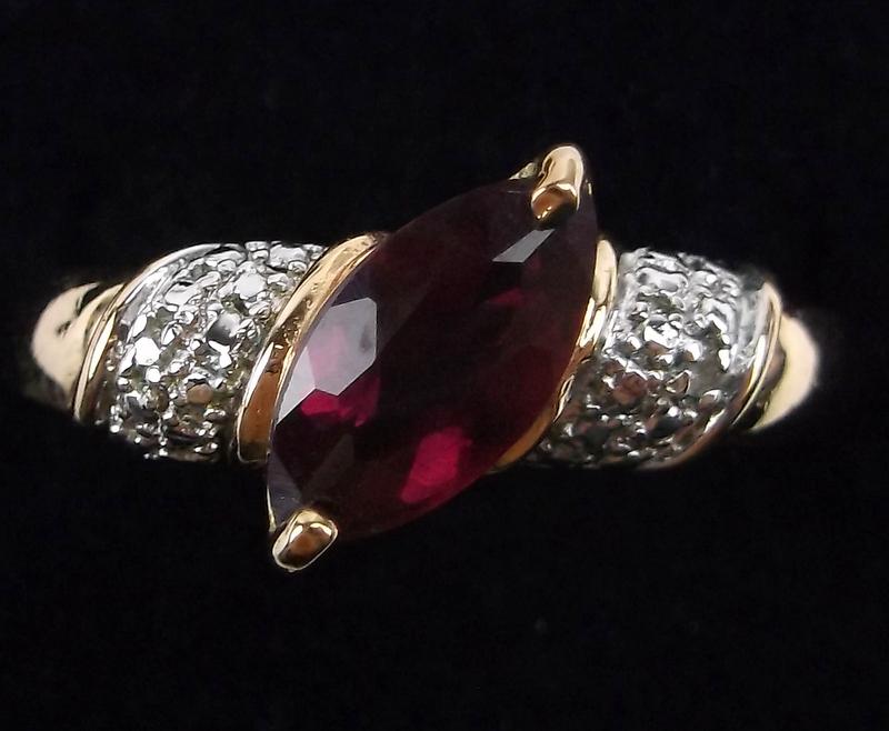 Mint Gold Over Sterling Ruby Diamond Ring 10 (1 of 2)