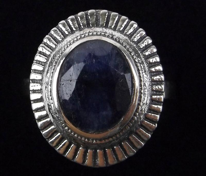 New Bali Sterling Silver 2ct Sapphire Ring Size 7 (1 of 2)