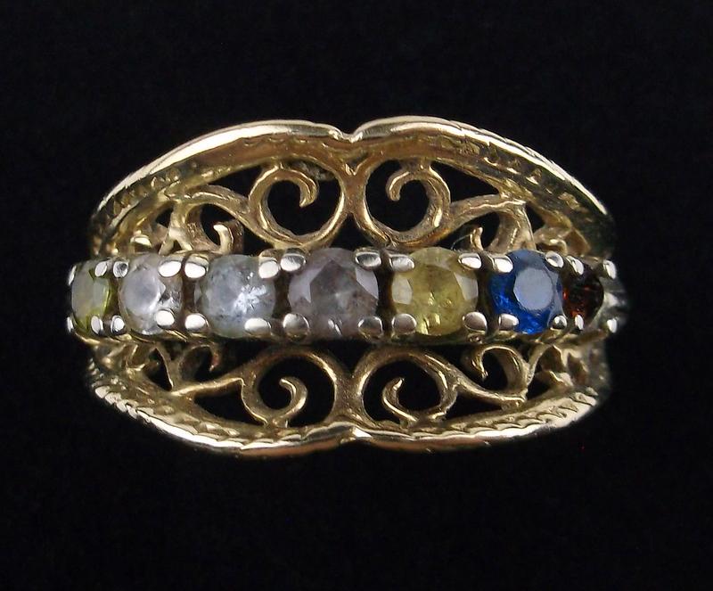 Mint Vintage 14kt Gold Gemstone Ring Size 9.5 (1 of 3)