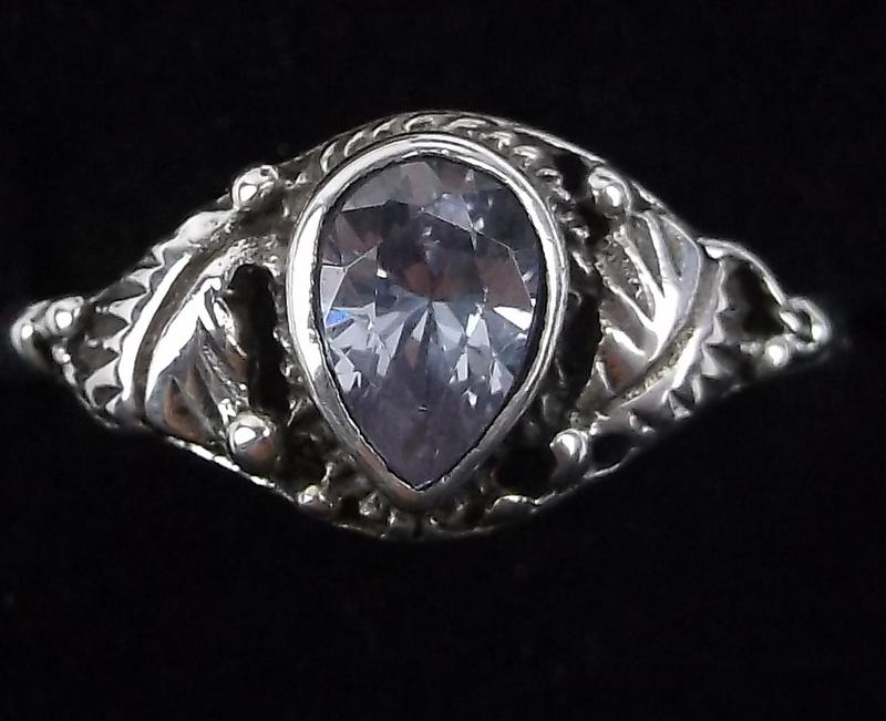 Mint Sterling Silver Purple Tourmaline Ring 6.25: Guaranteed Solid 925 Sterling Silver, in Excellent Condition