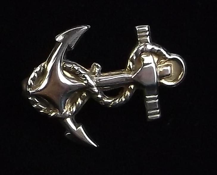 Stunning Vint 1950s Vanguard Sterling Anchor Brooch (1 of 2)