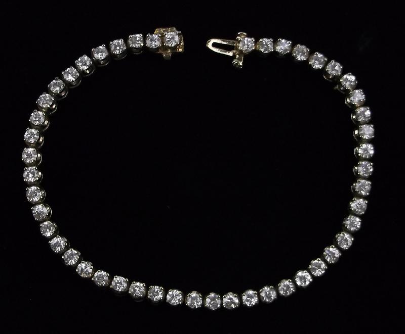 Mint Vintage Sterling Silver Tennis Bracelet 7.5": Guaranteed Solid 925 Sterling Silver, in Excellent Condition