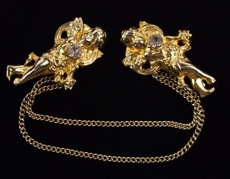 Mint Vint 1950s R Dean Co 12kt GF Cherub Brooch (1 of 3)