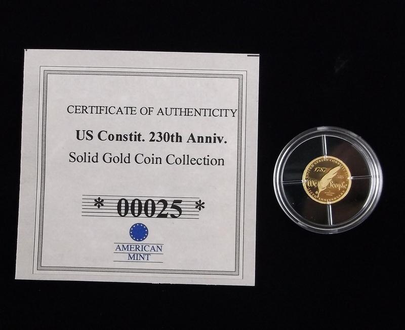 New 14kt Gold US Constitution Coin (1 of 2)