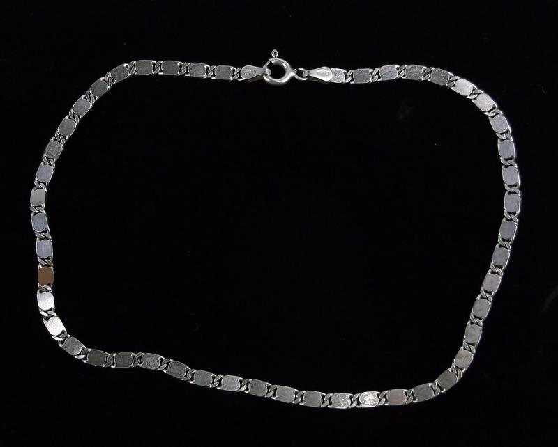 Mint Vintage Sterling Silver Chain Anklet Bracelet 10" (1 of 2)