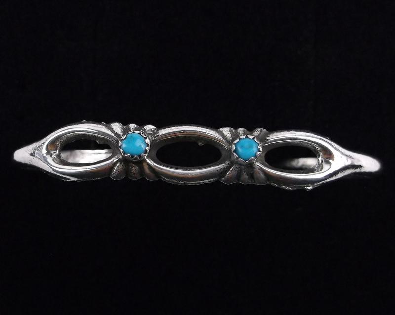 Navajo Tony Yazzie Sterling Turquoise Cuff Bracelet: y Handmade Genuine Navajo Sterling Silver in Brand New Never Worn Condition.