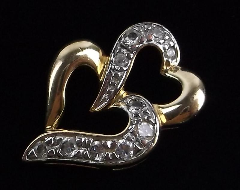 Stunning Vintage Gold Over Sterling Heart Pendant: Guaranteed Solid 925 Sterling Silver, in Excellent Condition