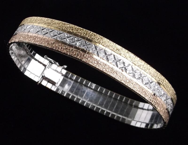 Mint Vintage Sterling Silver Thick Bracelet 7.75" (1 of 3)