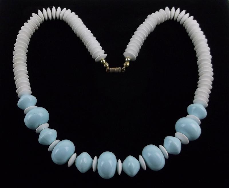 Mint Vintage 1950s Baby Blue Lucite Necklace 19": Mint Condition, In Like New Condition, Perfect