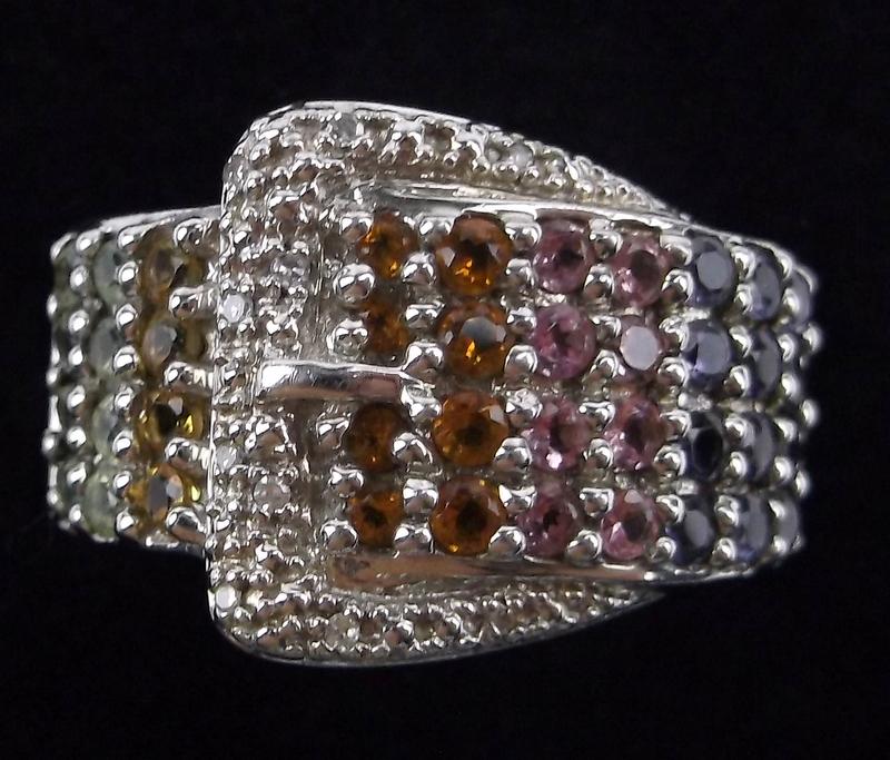 Mint Sterling Silver Gemstone Ring Size 7 (1 of 3)