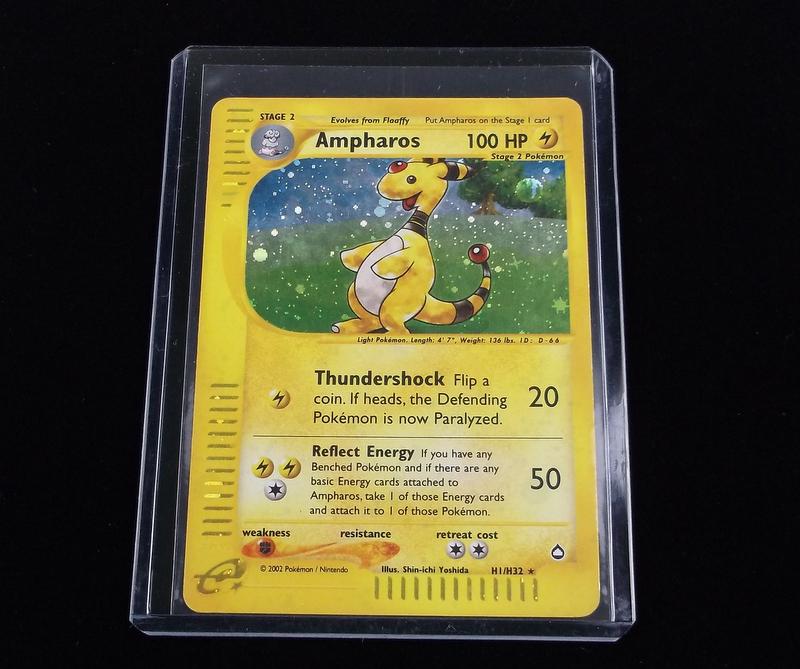 Vintage 2002 Pokemon Ampharos Rare Holo Card (1 of 2)
