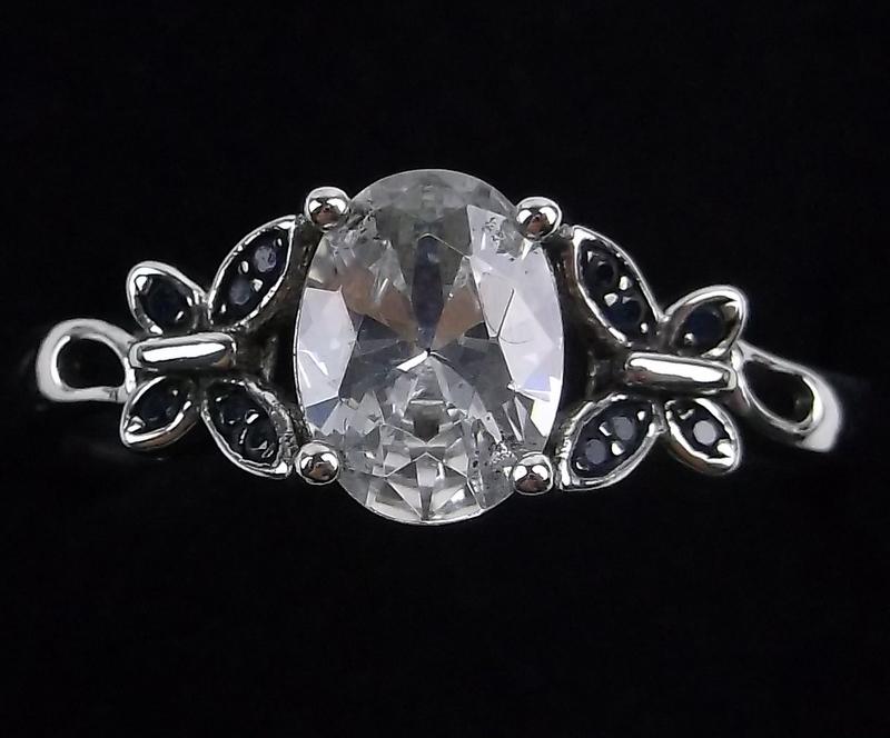 Mint Vintage Sterling Silver Gemstone Butterfly Ring 10 (1 of 4)