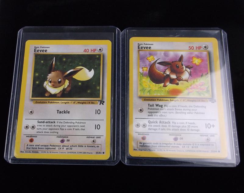 Vintage 1999-00 Pokemon Eevee Jungle Rocket Cards (1 of 2)