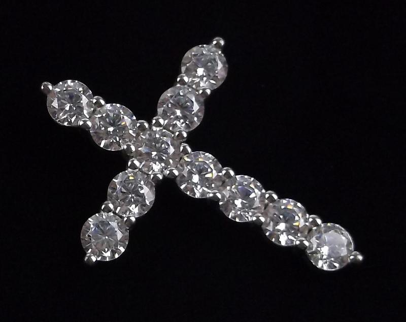 New Thick Sterling Silver Cross Pendant (1 of 3)