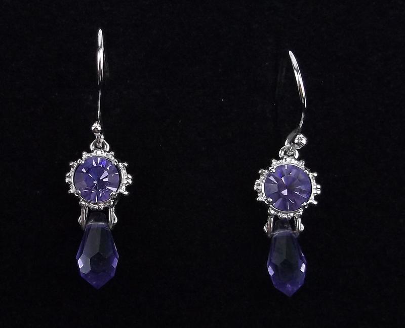 New Sterling Silver Crystal Drop Earrings (1 of 2)