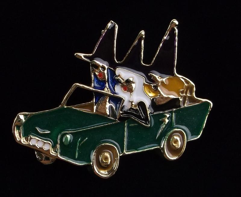 Mint Enameled Hocus Pocus Witch Brooch (1 of 1)