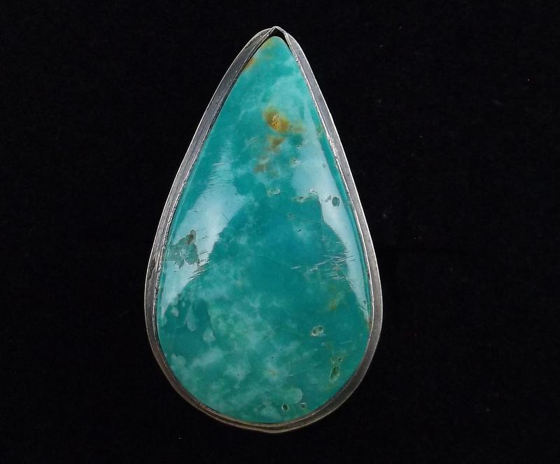 HUGE Navajo Tony Yazzie Sterling Turquoise Ring 9 (1 of 3)