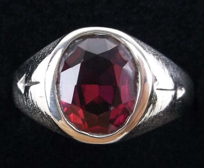 Stunning Vintage 1950s Sterling Silver 2ct Ruby Ring 9 (1 of 3)