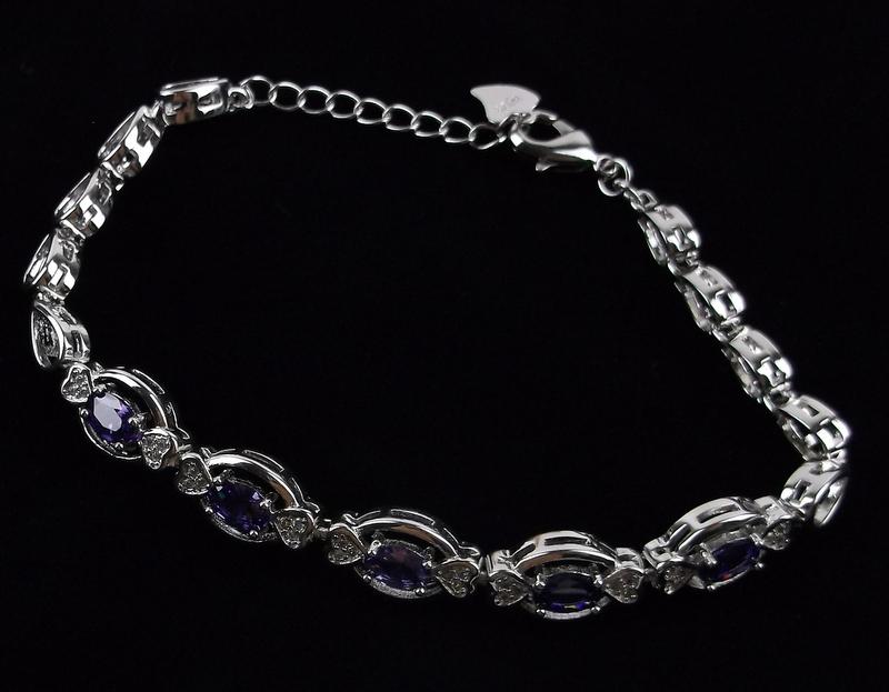 New Amethyst Tennis Bracelet 8" (1 of 3)