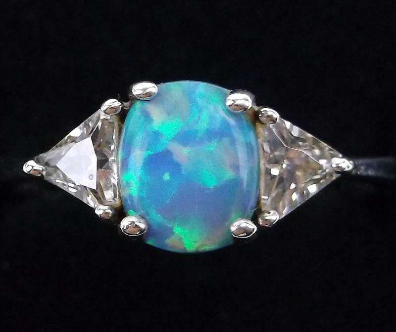 Stunning Vintage Sterling Silver Opal Ring 7 (1 of 2)