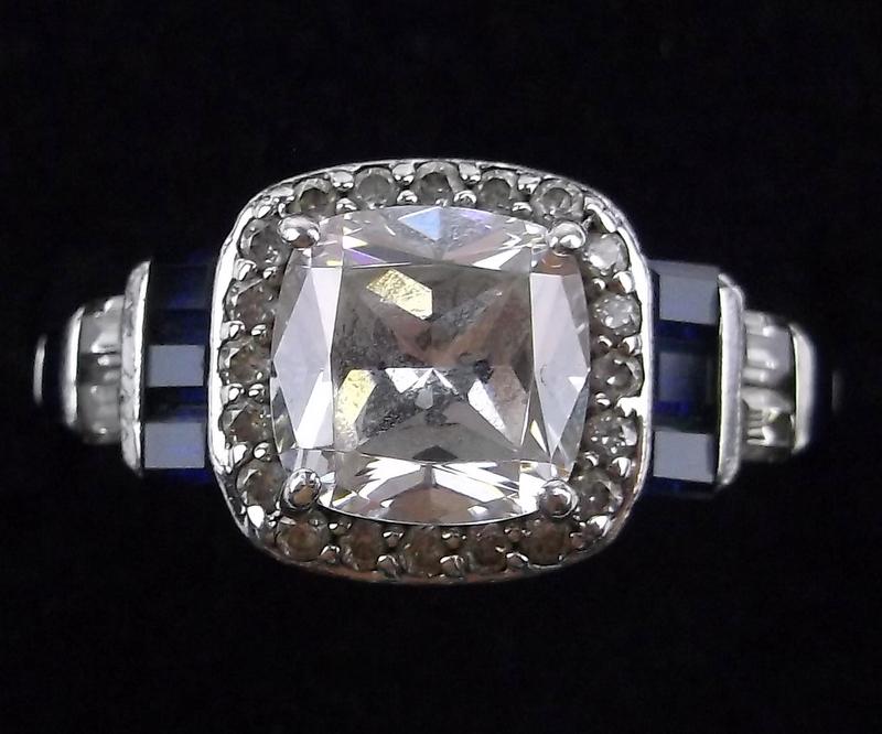 Mint Sterling Silver Sapphire Ring 6 (1 of 2)