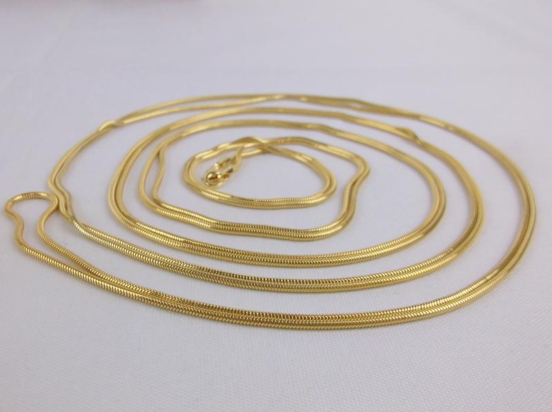 New Gold Over Sterling Designer Chain Necklace 100" (1 of 3)