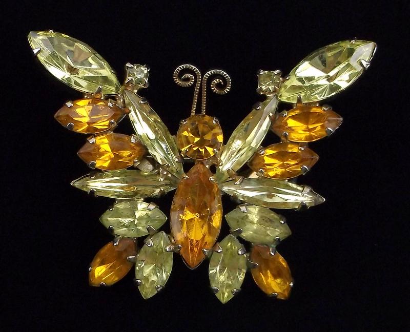 Mint Vint 1960s Rhinestone Butterfly Brooch Juliana? (1 of 3)