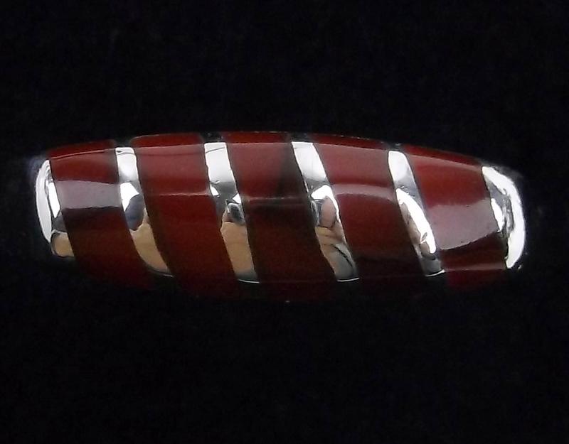 Mint Vintage Taxco Sterling Silver Red Jasper Ring 7.5 (1 of 2)