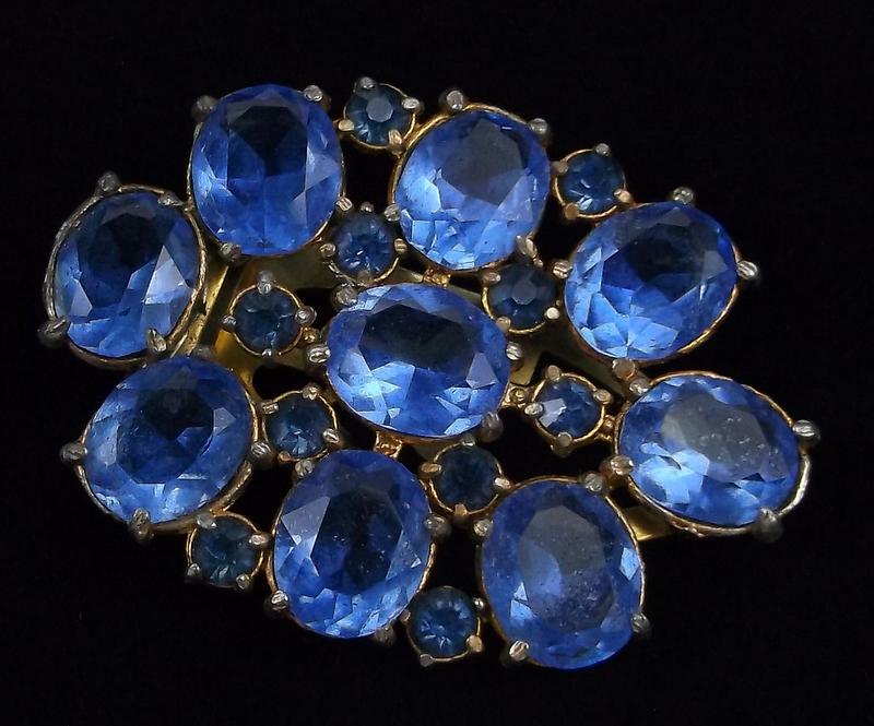 Stunning Vintage 1910s Art Nouveau Rhinestone Brooch (1 of 4)