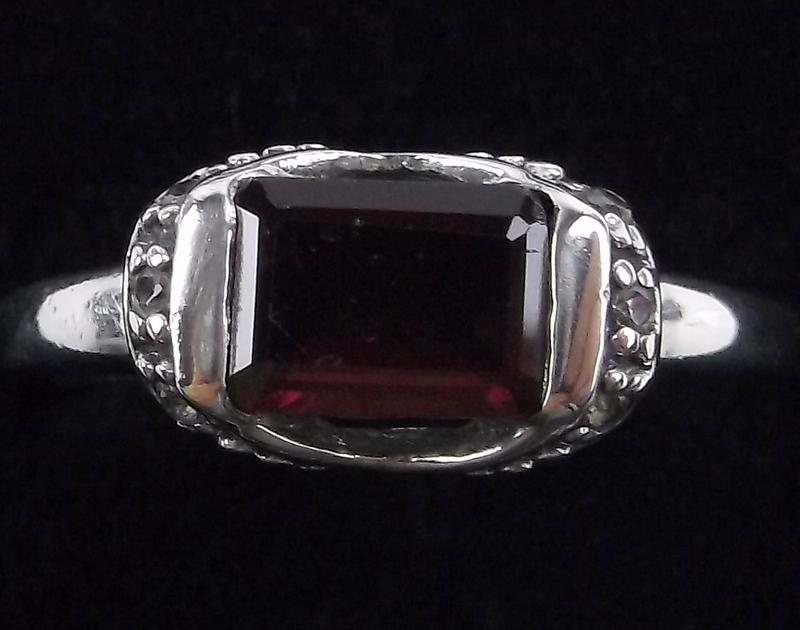 Mint Designer Sterling Silver Amethyst Topaz Ring 7 (1 of 2)