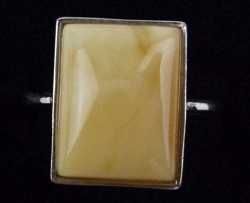 New Sterling Silver Genuine Amber Ring Adjust 6-9 (1 of 3)