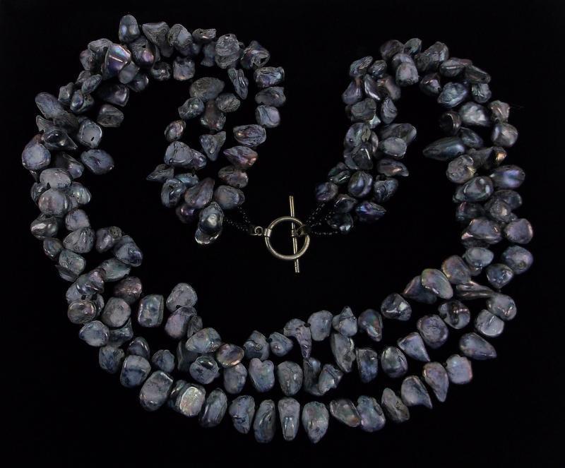 Stunning Vint Sterling Silver Abalone Necklace 20": Guaranteed Solid 925 Sterling Silver, in Excellent Condition