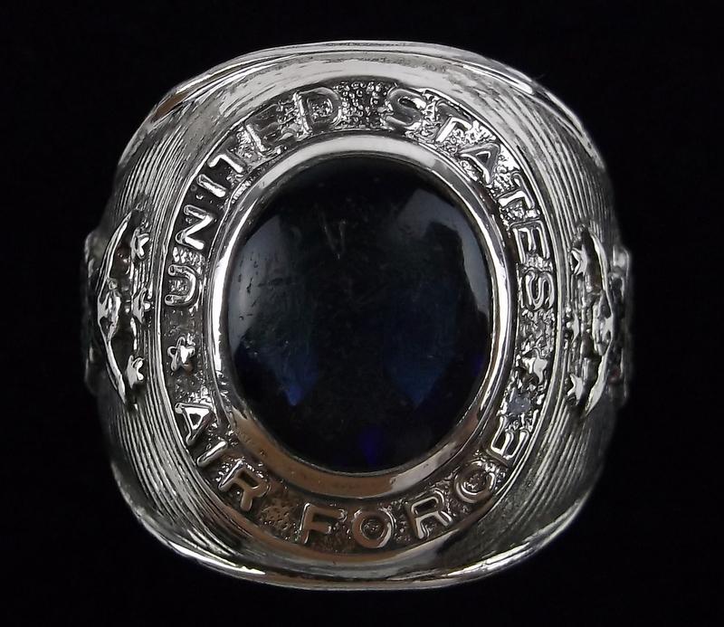 Stunn Vint Thick Sterling Silver US Air Force Ring 9.5 (1 of 5)
