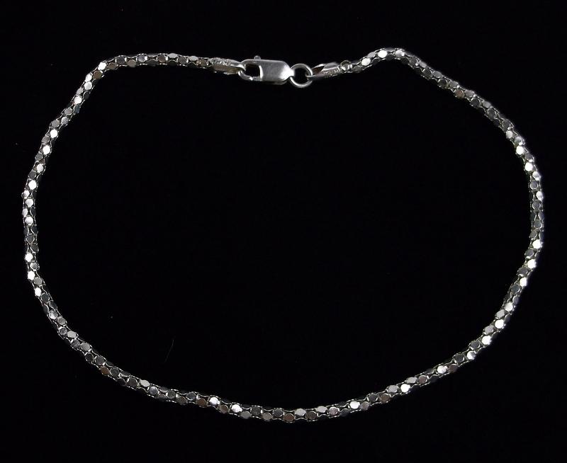 Mint Sterling Silver Chain Anklet Bracelet 10" (1 of 2)
