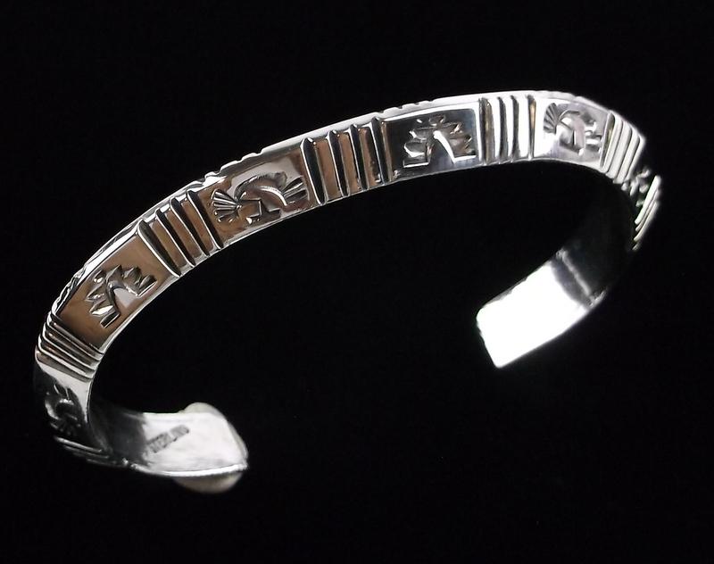 Navajo Super Thick Sterling Kokopelli Cuff Bracelet (1 of 6)